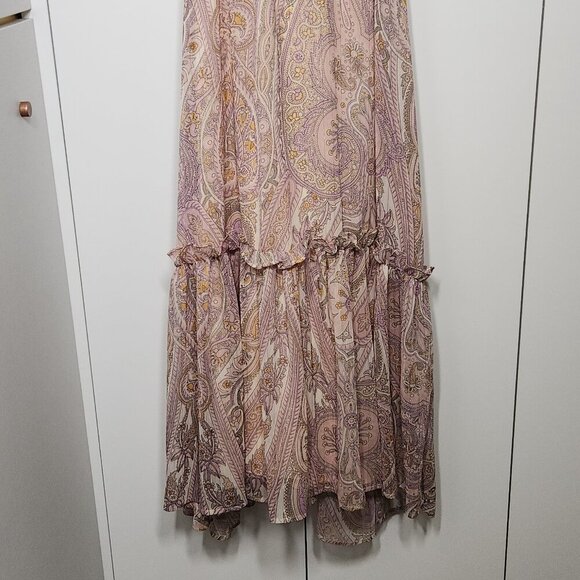 Line and Dot Bohemian Style Maxi Paisley Print Dress Size M - Picture 3 of 9